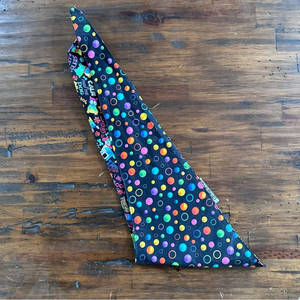 Capone Neon Rainbow Colorful Dog Reversible Bandana Neckerchief